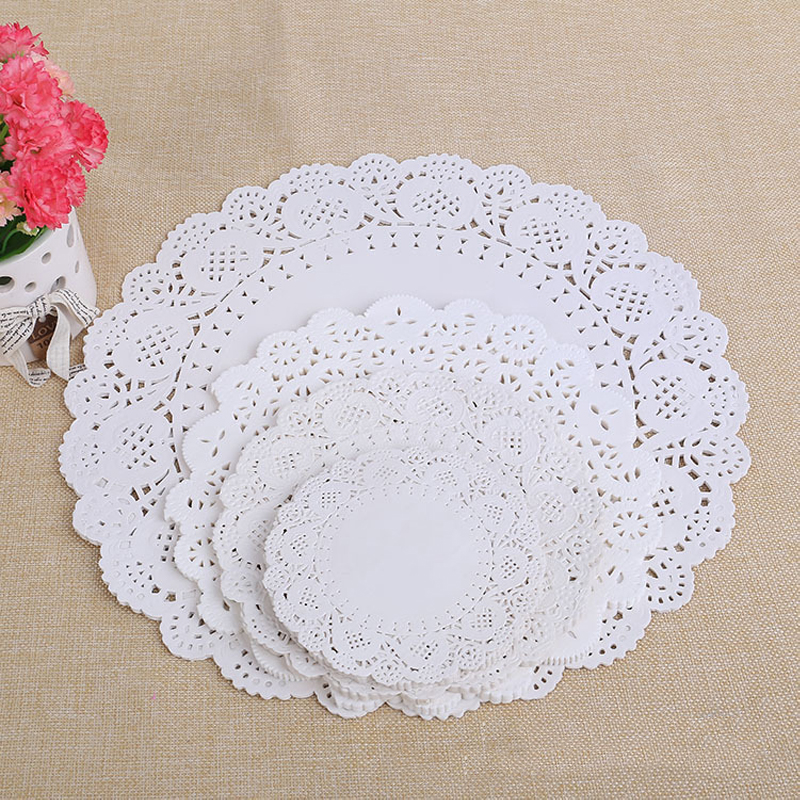 100pcs Hollow Round Lace Oil Absorbing Paper Cake ...