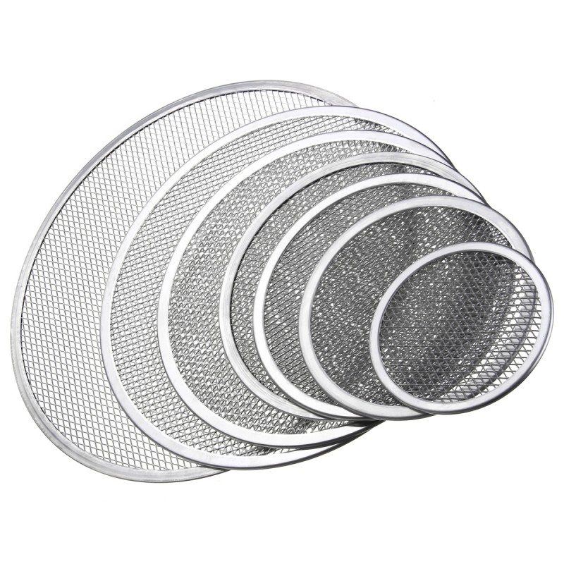 Seamless Rim Aluminium Mesh Pizza Screen Baking Tr...