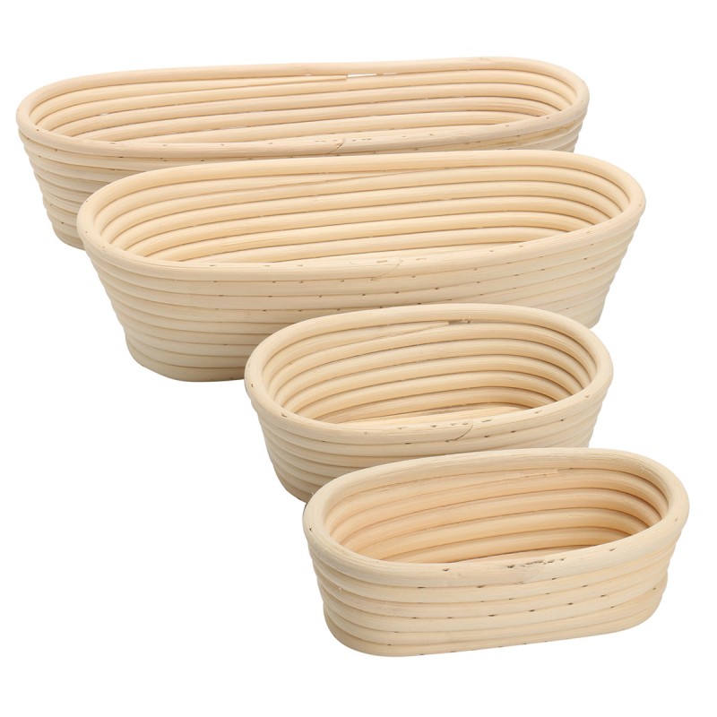 Long Oval Banneton Bread Dough Proofing Rattan Bro...