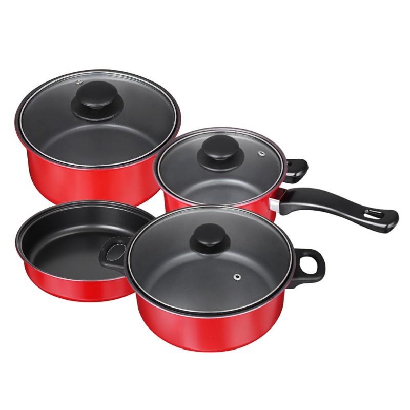 7Pcs/Set Portable Cooking Non Stick Pot Frying Pan...