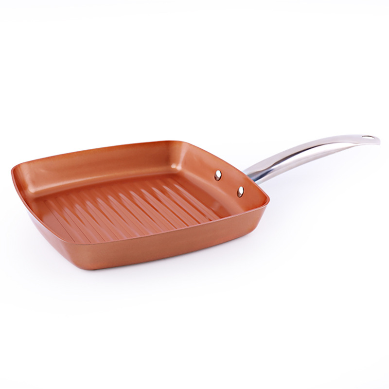 Copper Chef Square Frying Pan Aluminum Alloy Strip...