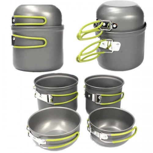 Outdoor Camping Picnic Cookware Cook Pot Bowl Set