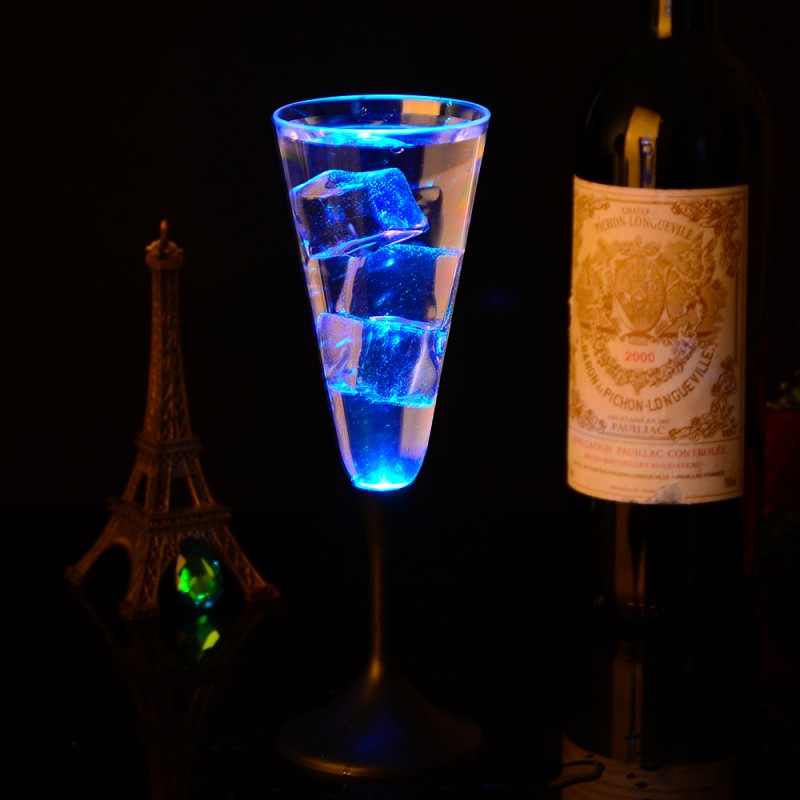 Glowing LED Champagne Whisky Goblet Glass Bar Club...