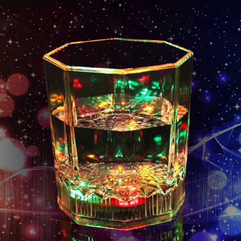 Inductive LED Wine Octagonal Cup Glass Bar Disco W...