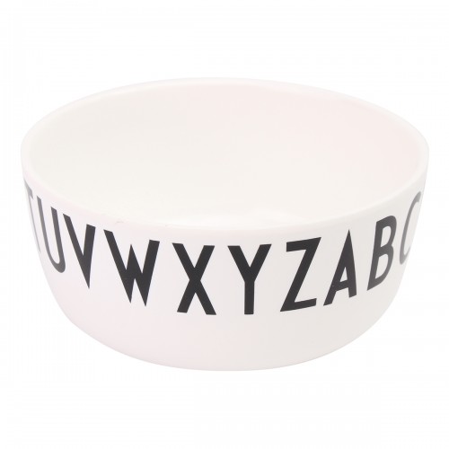 White Alphabet Bowl Kids Baby Toddler Feeding Anti-drop Dinner Snacks Safe Kids Bowl