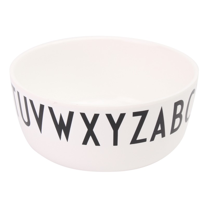 White Alphabet Bowl Kids Baby Toddler Feeding Anti...