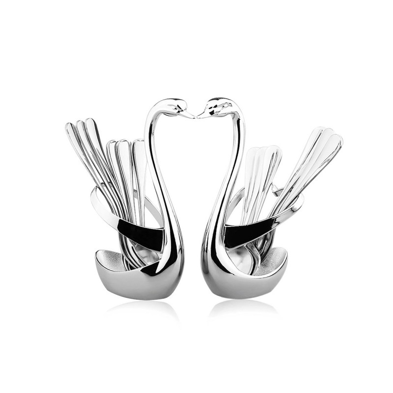 Swan Stainless Steel Fruit Food Fork Spoon Knife B...