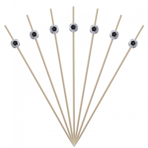 100Pcs / Set Football Fruit Fork Sticks Buffet Cupcake Toppers Cocktail Forks Wedding Toothpick