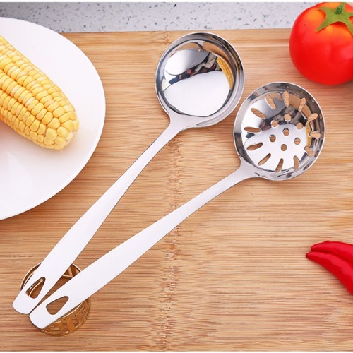 SSGP 2 in1 Kitchen Utensils Stainless Steel Long Shank Spoon Set, Spoon Diameter: 6.3cm