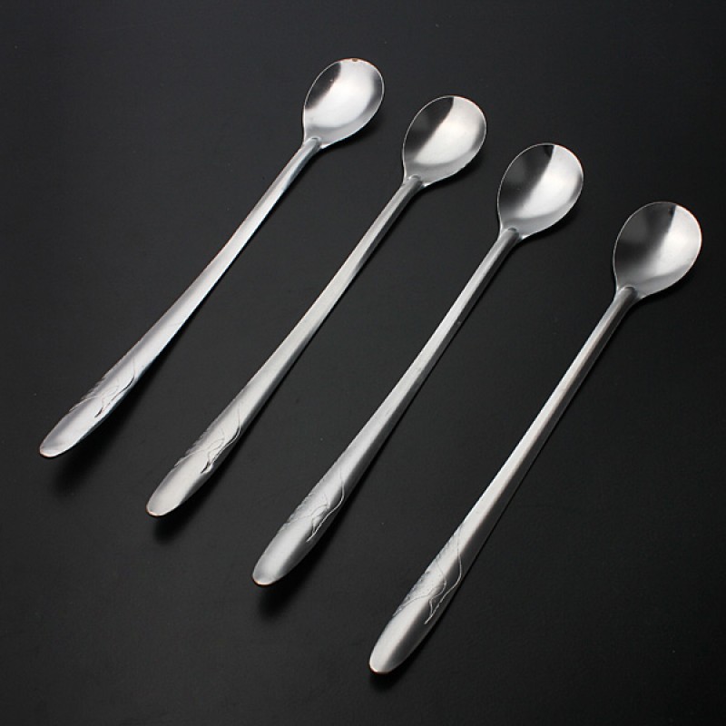 4Pcs Stainless Steel Ice Cream Dessert  Tea Coffee...